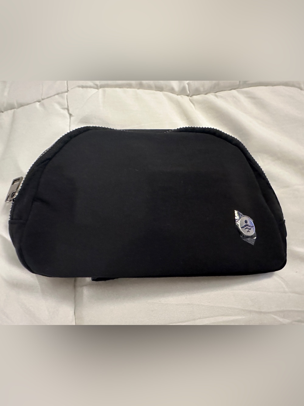 HALARA Black Crossbody Pouch with Silver Accent